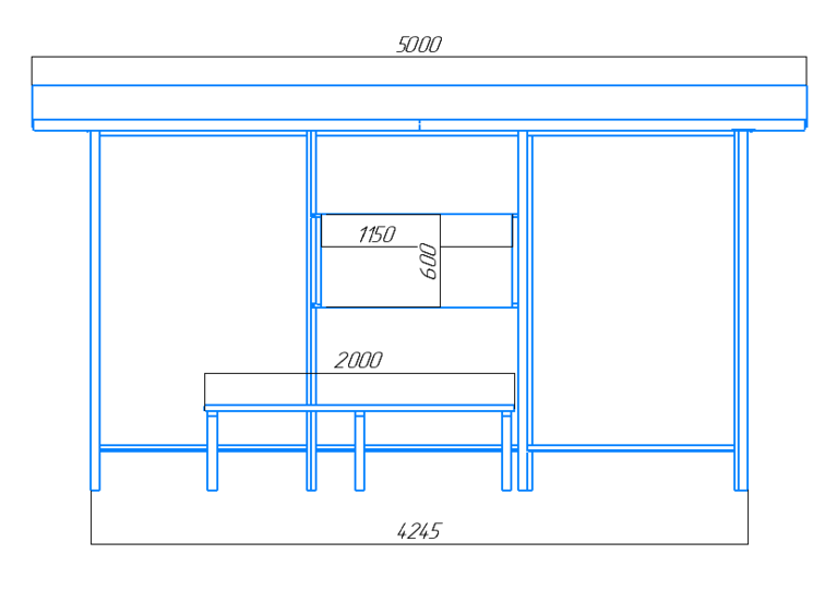 Чертёж остановочного павильона "Сити-Л3"