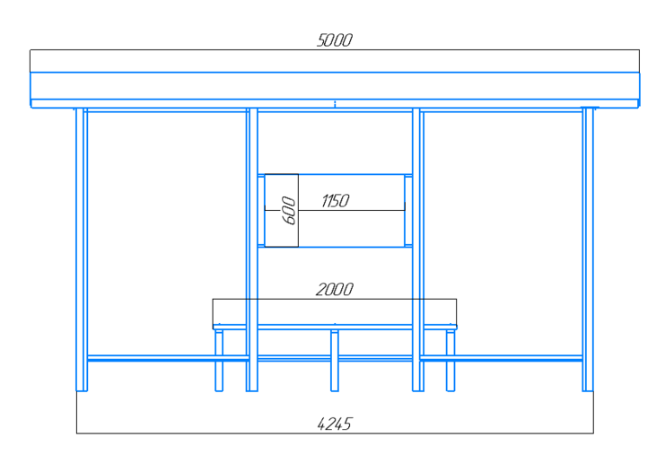 Чертёж остановочного павильона "Сити-Л5"